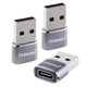 Intenso 7600013 kabel kønsskifter USB-C USB-A Anthracit