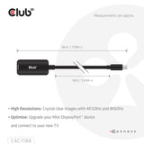 CLUB3D CAC-1188 videokabel adapter 0,09 m Mini DisplayPort HDMI Sort