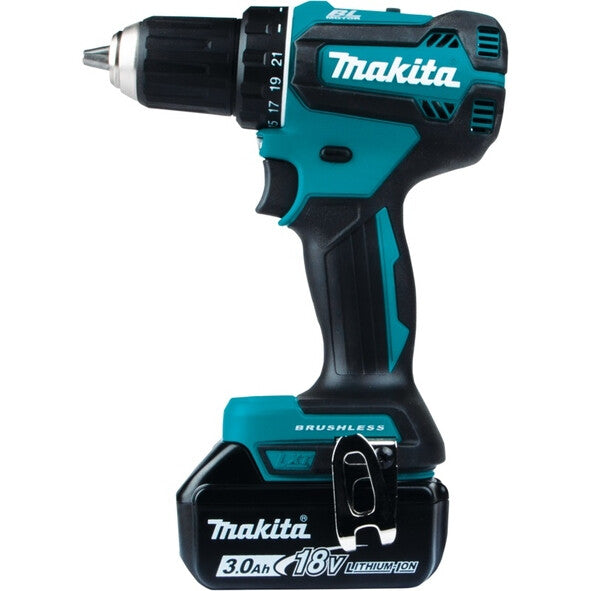 Makita DDF485RFJ bor 1900 rpm Nøglefri 1,7 kg Sort, Blå