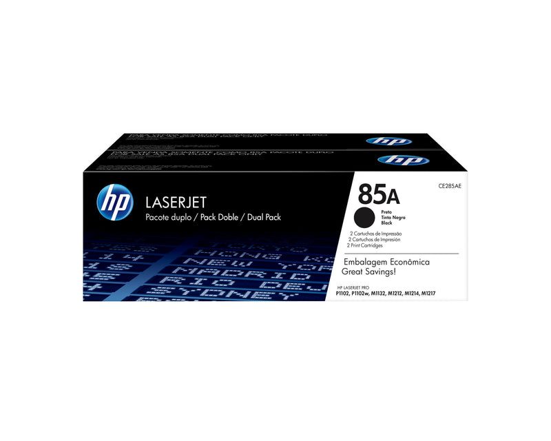 HP Originale 85A LaserJet-tonerpatroner, sort, 2-pak