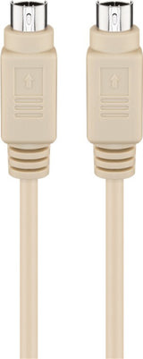 Goobay 50557 PS/2-kabel 5 m 6-p Mini-DIN Beige
