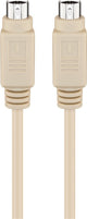Goobay 50555 PS/2-kabel 2 m 6-p Mini-DIN Beige