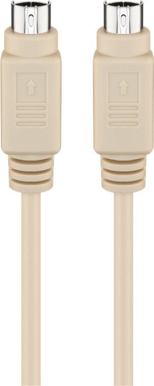 Goobay 50555 PS/2-kabel 2 m 6-p Mini-DIN Beige