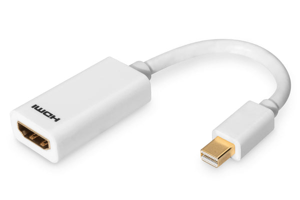 Digitus AK-340411-001-W videokabel adapter 0,15 m Mini DisplayPort HDMI Hvid