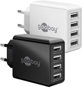 Goobay 44962 oplader til mobil enhed Universel Hvid Vekselstrøm Indendørs