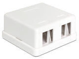 DeLOCK 86207 kabelsamler 2x Keystone Hvid
