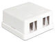 DeLOCK 86207 kabelsamler 2x Keystone Hvid