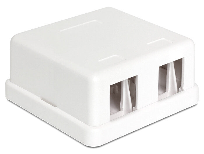 DeLOCK 86207 kabelsamler 2x Keystone Hvid