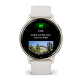 Garmin Vivoactive 5 3,05 cm (1.2") AMOLED 42 mm Digital 390 x 390 pixel Berøringsskærm Hvid Wi-Fi GPS (satellit)