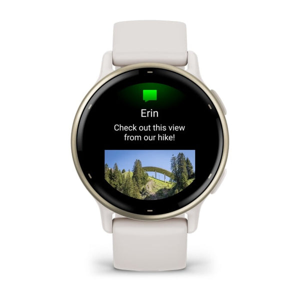 Garmin Vivoactive 5 3,05 cm (1.2") AMOLED 42 mm Digital 390 x 390 pixel Berøringsskærm Hvid Wi-Fi GPS (satellit)