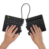 R-Go Tools Ergonomisk tastatur R-Go Split Break med pause-software, delt tastatur, QWERTZ (DE), Bluetooth, sort