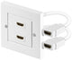 Goobay 51723 stikkontakt 2 x HDMI Hvid