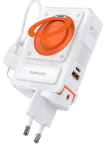 4smarts 541384 powerbank Lithium polymer (LiPo) 10000 mAh Trådløs opladning Orange, Hvid