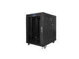 Lanberg FF01-8015-12BL stativ 15U Fritstående reol Sort