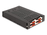 DeLOCK 47072 drive bay panel 8,89 cm (3.5") Opbevaring drev bakke Sort