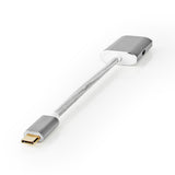 Nedis CCTB64580AL02 videokabel adapter 0,2 m USB Type-C Mini DisplayPort Sølv
