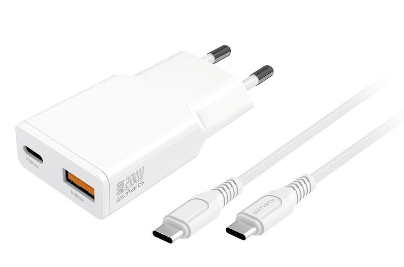 4smarts 541509 oplader til mobil enhed Universel Hvid Vekselstrøm Hurtig opladning Indendørs