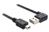 DeLOCK 5m USB 2.0 A - miniUSB m/m USB-kabel USB A Mini-USB A Sort