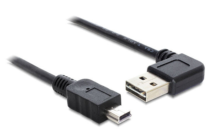 DeLOCK 5m USB 2.0 A - miniUSB m/m USB-kabel USB A Mini-USB A Sort