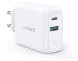 Ugreen 60468 oplader til mobil enhed Tablet, Telefon, Universel Hvid Vekselstrøm Hurtig opladning Indendørs