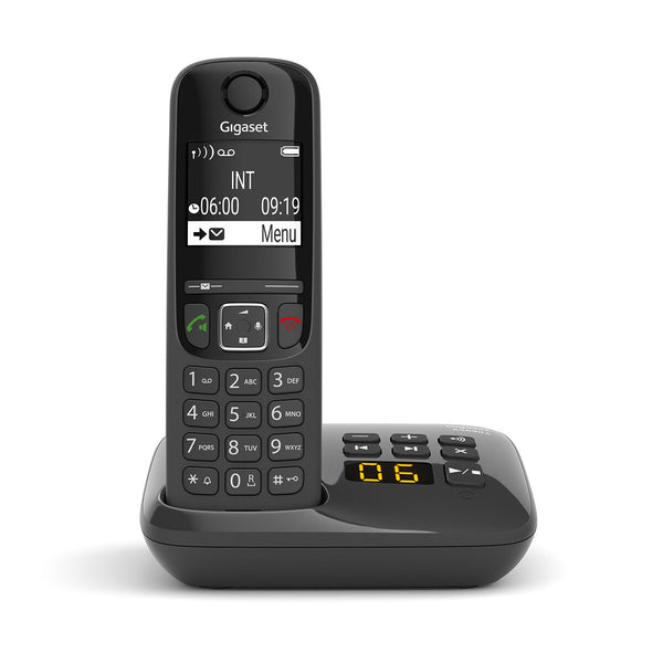 Gigaset AS690A Analog/DECT-telefon Nummervisning Sort