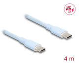 DeLOCK 81236 USB-kabel USB 2.0 4 m USB C 0,48 Gbit/sek. 60 W Blå