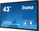 iiyama TF4339AS-B1AG computerskærm 108 cm (42.5") 3840 x 2160 pixel 4K Ultra HD LED Berøringsskærm Sort