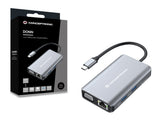 Conceptronic DONN21G dockingstation Ledningsført USB 3.2 Gen 1 (3.1 Gen 1) Type-C Grå