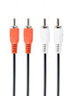 Gembird CCA-2R2R-6 lydkabel 1,8 m 2 x RCA Sort