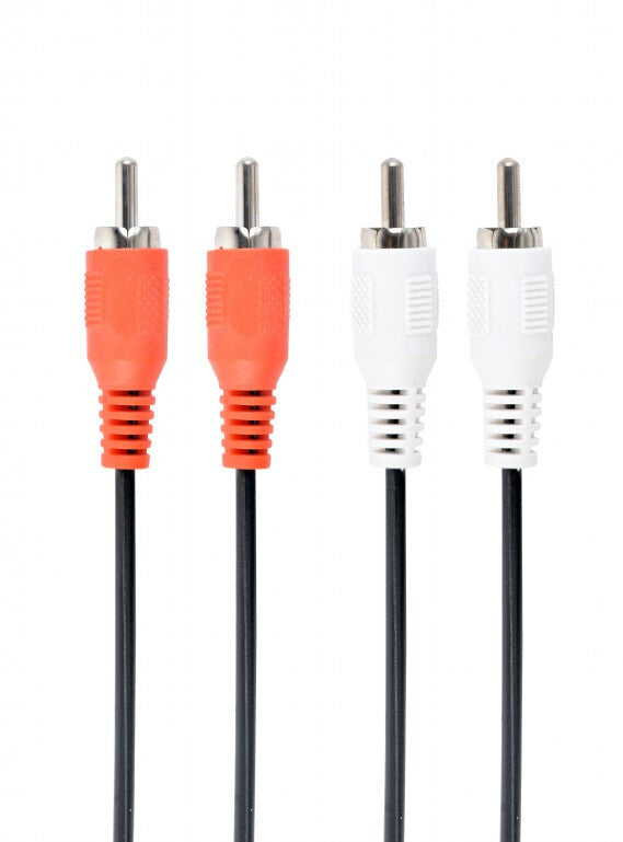 Gembird CCA-2R2R-6 lydkabel 1,8 m 2 x RCA Sort