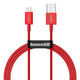 Baseus CALYS-A09 Lightning kabel 1 m Rød