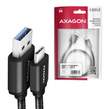 Axagon BUCM3-AM20AB USB-kabel USB 3.2 Gen 1 (3.1 Gen 1) 2 m USB C USB A 5 Gbit/sek. Sort