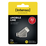Intenso cMobile Line USB-nøgle 32 GB USB Type-A / USB Type-C 3.2 Gen 1 (3.1 Gen 1) Sølv