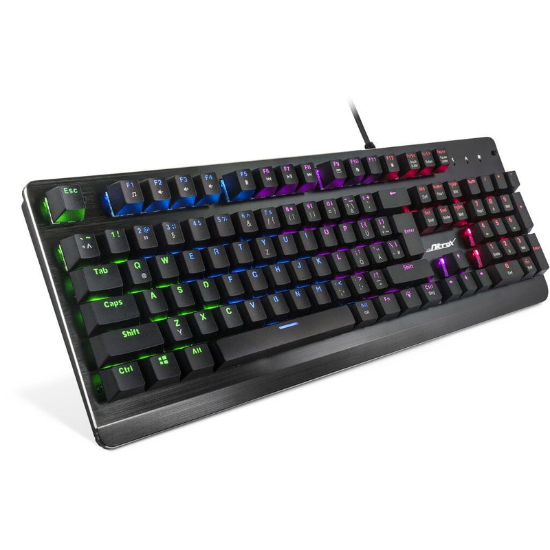 Inter-Tech NK-2000ME tastatur Spil USB QWERTZ Sort