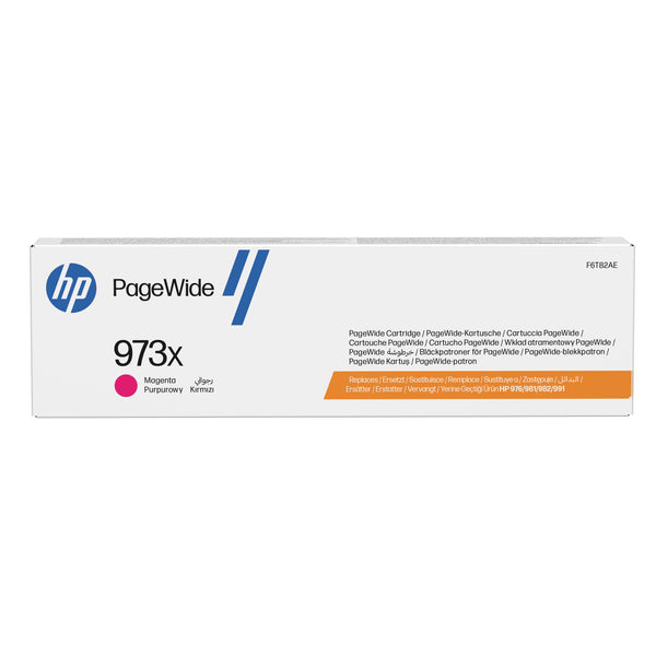 HP Original 973X PageWide-patron med høj kapacitet, magenta