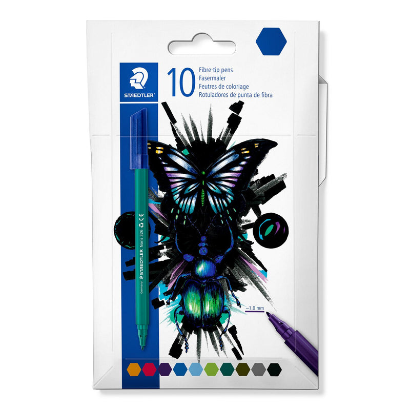 Staedtler 326 C10 E1 fineliner Ultrafin Forskellige farver 10 stk