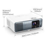 BenQ TK710 Standard-kast projektor 3200 ANSI lumens DLP UHD 4K (3840x2160) 3D Sort, Hvid