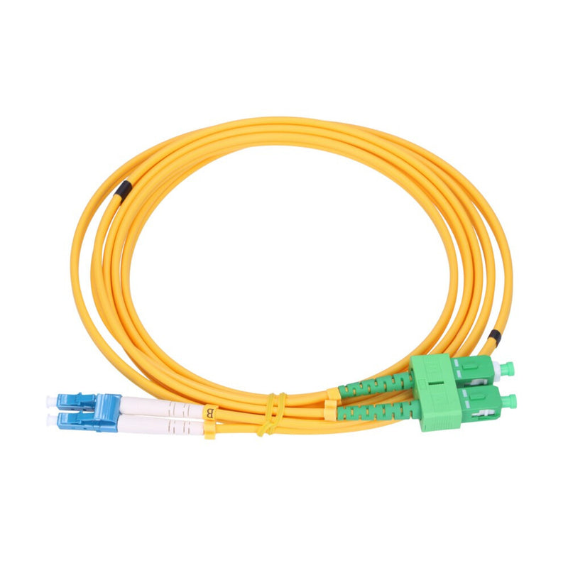 Extralink PATCHCORD SC/APC-LC/PC SM 9/125 DUPLEX 2.0MM 1.5M InfiniBand og fiberoptisk kabel 1,5 m FTTH Gul