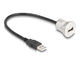 DeLOCK 88181 USB-kabel USB 2.0 0,3 m USB A Sort, Sølv