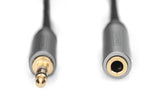 Digitus DB-510210-018-S lydkabel 1,8 m 3.5mm Sort