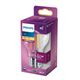Philips Filament pære, klar 60 W A60 E27