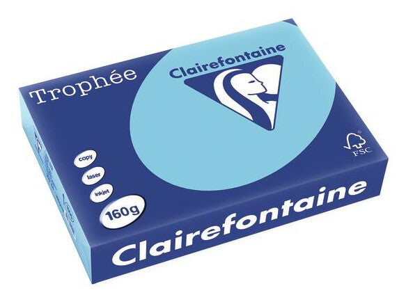 Clairefontaine Trophée printpapir A4 (210x297 mm) 250 ark Lyse Blå