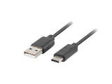 Lanberg CA-USBO-20CU-0018-BK USB-kabel USB 2.0 1,8 m USB A USB C 0,48 Gbit/sek. Sort