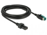 DeLOCK 85484 el-ledning Sort 3 m PoweredUSB