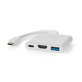 Nedis CCGB64770WT01 dockingstation Ledningsført USB Type-C Hvid