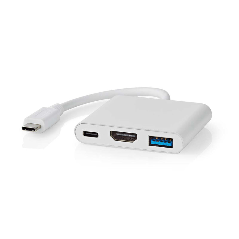 Nedis CCGB64770WT01 dockingstation Ledningsført USB Type-C Hvid