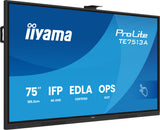 iiyama TE7513A-B2AG skilte display Interaktivt fladpanel 190,5 cm (75") Wi-Fi 500 cd/m² 4K Ultra HD Sort Berøringsskærm Indbygget processer Android 24/7