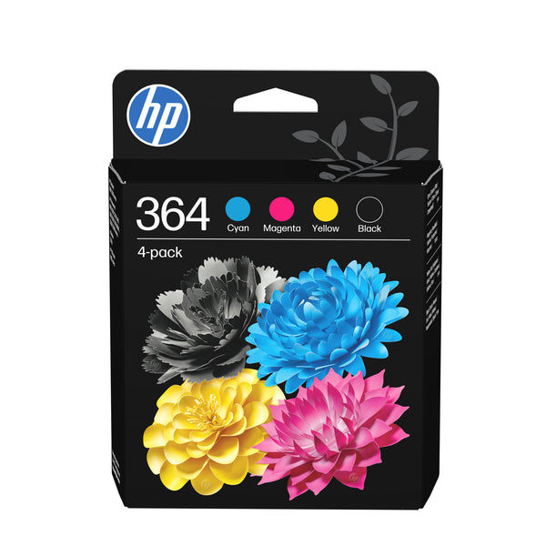 HP Originale 364-blækpatroner, sort/cyan/magenta/gul, 4-pak