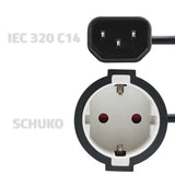 Qoltec 53906 el-ledning Sort 0,15 m IEC 320 Schuko