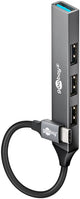 Goobay 74457 interface hub USB 3.2 Gen 1 (3.1 Gen 1) Type-C 5000 Mbit/s Lys grå